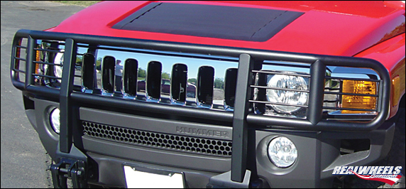 thumbnail image 2 of Zpeedstarz Black Front Bumper Brush Grille Guard For 2003-2009 Hummer H2 – OE Style Frame Kit 2 of 6
