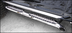 Stainless Exhaust Bar Side Steps